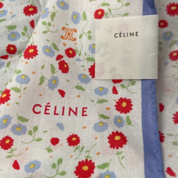 Celine Cotton Scarf NWOT - Picture 2 of 3